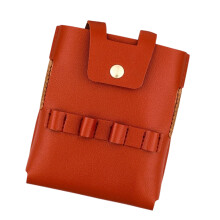 Premium PU Leather Golf Flask Holder Waterproof-dark brown
