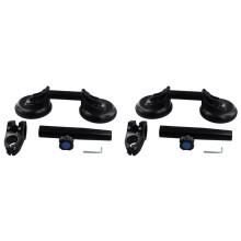 2X Flagpole Bracket Kit with Suction Cup, Suction Cup Flag Stand for Off-Road Suv, Truck, Rv, Yacht, Motorcycle Atv, Utv