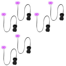 Halloween Led-Ogen met Timer, 6 Oplichtende Skeletogen, Horror-Doe-Het-Zelfogen voor Maskers, Pompoenen, Grafstenen, Rekwisieten C