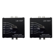 2X Attenuatore Passivo Audio, Scheda Audio con Segnale di Uscita di Linea, Altoparlante, Microfono, Porta Microfono, Convertitore di Livello