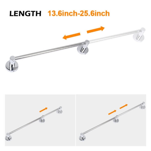 Retractable Towel Bar Wall Mounted Rack Space Saving for Bathroom Kitchen Bedroom 45BE 1