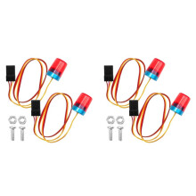 4 Szt. Wielofunkcyjny RC LED Flash Lights Lampa Alarmowa Migające Obrotowe Światło do 1/14 RC Ciągnik RC Truck Red