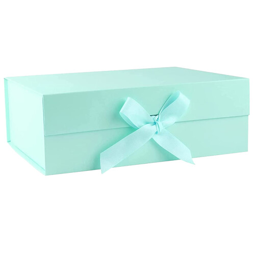 Gift Box with Lid,Bowknot Gift Box Magnetic Rectangular Gift Box Decorative Box, for Birthday Gift Wrapping (Green)