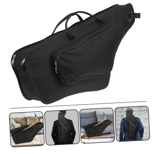 Alto Saxophone Case with Shockproof Thickened Padding and Adjustable Shoulder Strap for Concerts 2