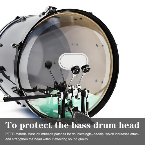 2 Pieces White Drum Pedal Pads for Practice with Comfortable Surface and Stable Support 2