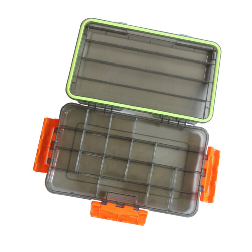 Baits Container With Triples Edges Latches-Large Brown