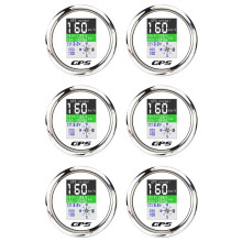 6X Marine Boat Car GPS Speedometer Digital with GPS Antenna for Motor Yacht TFT Screen Odometer White & Silver