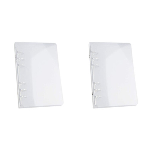 2X 6-Ring Binder Plastic File Folder, Suitable for Letter-Sized Office Supplies A5