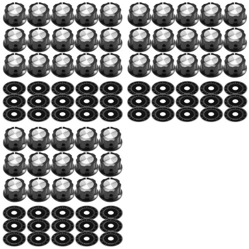 45 Sets of A03 Potentiometer Control Knobs and 0-100 Scale Plates Bakelite Knob Scale Plates Digital Potentiometer Set
