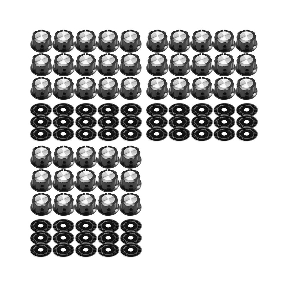 45 Sets Of A03 Potentiometer Control Knobs And 0-100 Scale Plates Bakelite Knob Scale Plates Digital Potentiometer Set 4712137637054