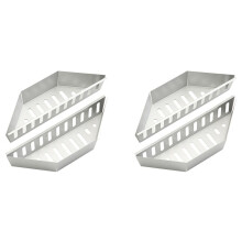 Charcoal Basket Stainless Steel Char Holder, Charcoal Container Contoured Carbon Briquet Grilling Baskets(4 Pieces)