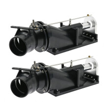 2X 40mm Water Jet Thruster Power Sprayer Pump Wasserstrahlpumpe mit 3-Blatt-Propeller Fit 775 Motor für RC Jet Boat,Schwarz