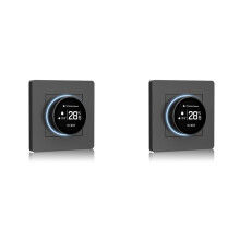 2X Tuya ZigBee Knob Thermostat Electric Floor Heating Temperature Controller Works with for Alexa GoogleHome Black