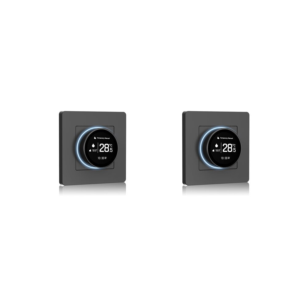2X Tuya Zigbee Knob Thermostat Electric Floor Heating Temperature Controller Works With For Alexa Googlehome Black 6031170384052