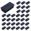 Plastic Rectangle Blanking End Tube Caps Inserts 25x50mm 240pcs Black 1
