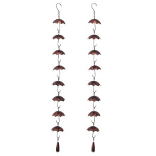 2X Rain Chains Metal Rain Chain Decorative Umbrella Rain Chain Bell Decor for Home,Replacement for Gutter Downspouts