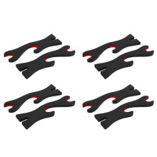 4X Suporte de Espada Katana Samurai de 2 Camadas Suporte Preto Suporte de ExibiçãO de AlgodãO Vermelho