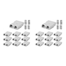 20Pcs for Anderson Style Plug Connectors Power Tool 50A 12-24V 6AWG Double Pole with Copper Contact Power Connectors