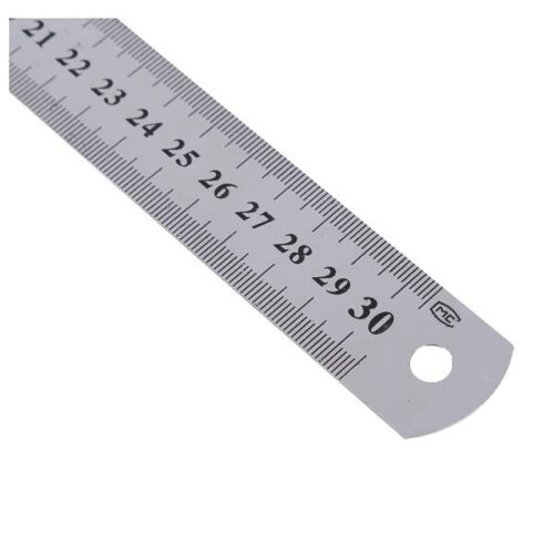3X Stainless Steel Ruler Measure Metric Function 30cm 12Inch 1