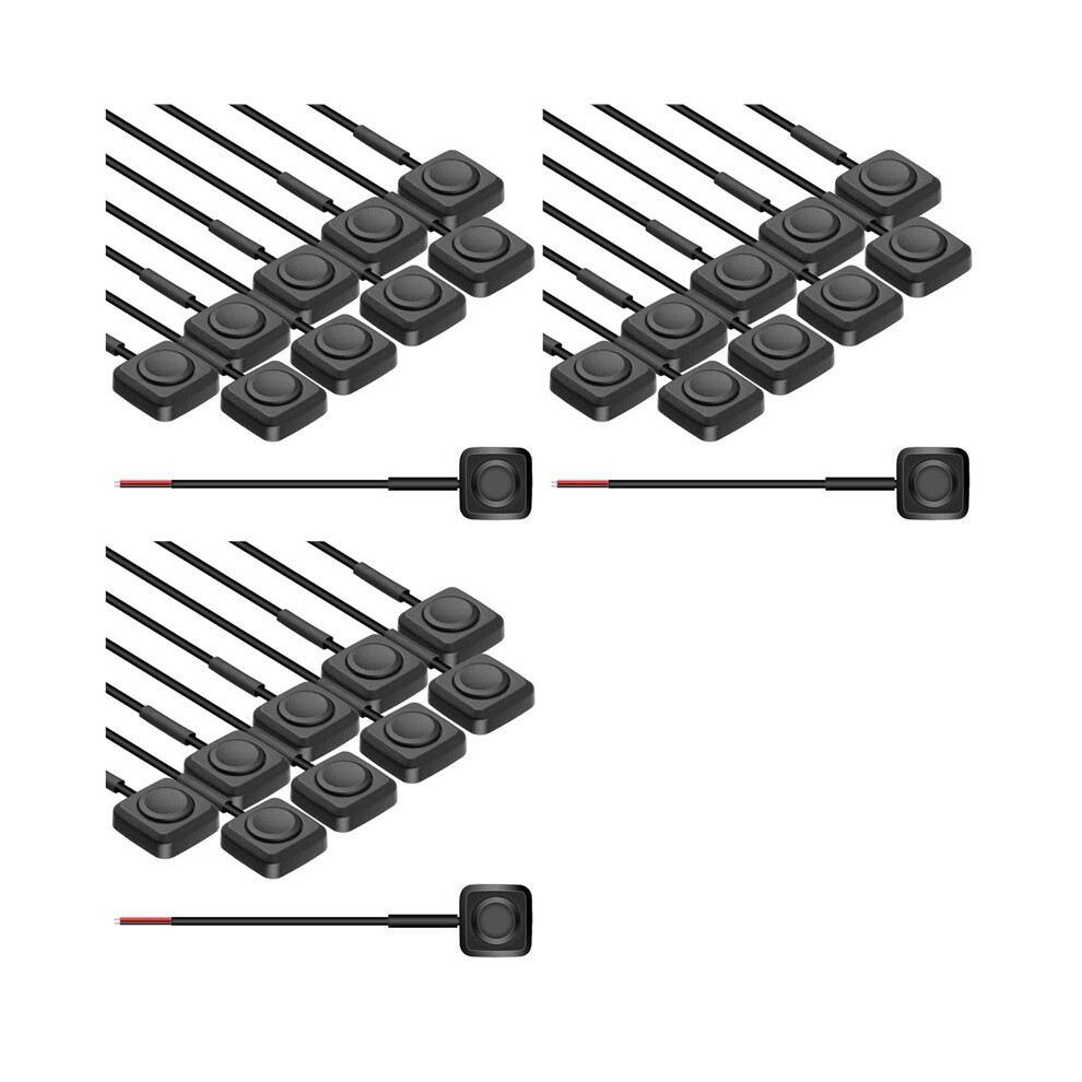 30Pcs Rocker Switches, Momentary Push Button Surface-Mount /Off Horn Buttons For 12V/24V Industrial Control 6033075465096