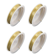 4X Coloured Brass Wire Gold 9M x 0.5mm