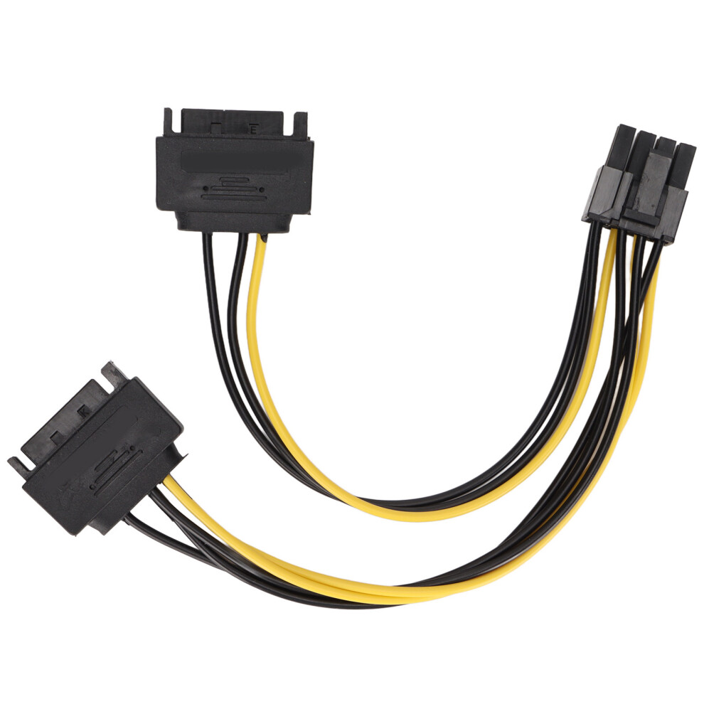 2 Pack 15Pin Sata To Pcie 8Pin Cable 7340572405913