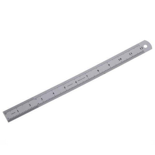 3X Stainless Steel Ruler Measure Metric Function 30cm 12Inch 2