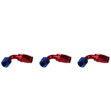 3X AN10/90 Degree Swivel Oil Fuel Hose End Fitting Adapter Aluminum Red +