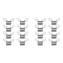 Bead Stopper, 16Pcs Jewelry Making Spring Bead Clamps for Jewelry Making Bead Wire Ends Jewelry Making Tool