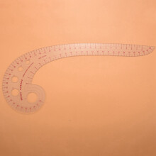 5X Plantillas Curva Regla Longitud 11.8 Pulgada Forma de Coma Plastico Transparente