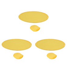 3X Ventaglio Tondo Pieghevole Giallo