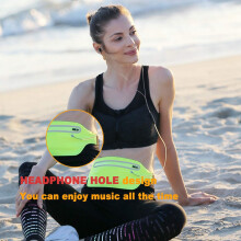 Ultra Slim Waterproof Running Belt Waist Pack, Adjustable Reflective Waist Bag for All Kinds of Phones,Rose Red