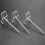 40 Pcs 3.9Inch Long White Metal Store Grid Wall Bracket Display Hooks 6