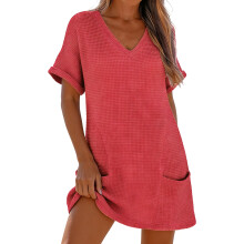 Portable Foldable Cover up Top Easy Pack Travel-rose color M