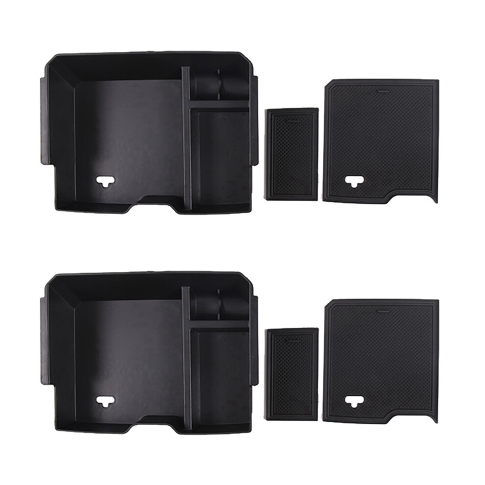 2X For Ranger 2023 Center Console Organizer Armrest Storage Box Insert Tray Accessories - Black 6033923016777