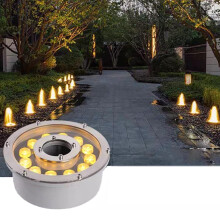 Underwater LED Pool Light IP68 Waterproof 12V Stainless Steel Red 18W Submersible Fountain Spotlight