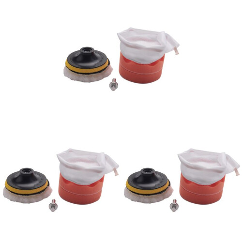 3X Gross Polishing Buffing Pad Kit Car Polishing Buffer Drill Adapter Tool 1