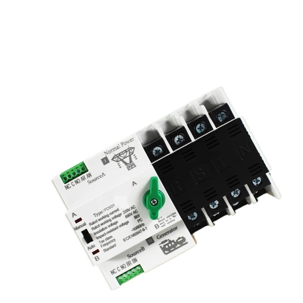Automatic Transfer Switch 100A Dual Power Ats 110V 220V For Home Backup And Generator 9092120697599