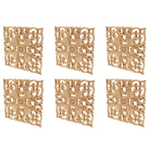 6X Wooden Decal Supply European-Style Applique Real Wood Carving Accessories and Retail.Woodcarving