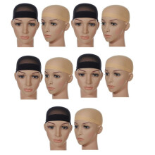 Deluxe Wig Cap Hair Net for Weave 10 Pieces Hair Wig Stretch Mesh Wig Cap for Making Wigs Free Size(Skin Tone)