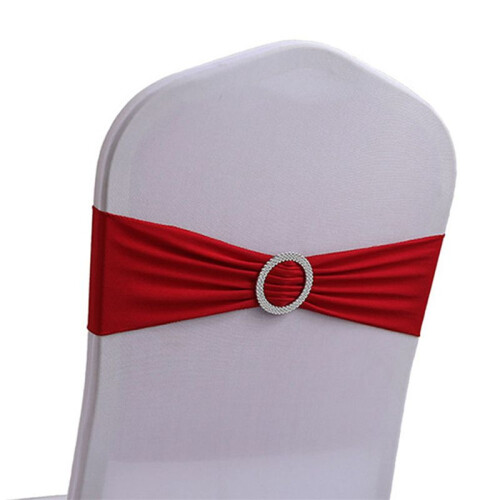 100 St Elastisk Stolknut BröLlopsdekoration SpäNne Sashes Bakstycke Hotell Hemsits Elegant Modern Banddekor,A 1