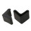 Rubber L Shaped Angle Iron Foot Pads Covers 50 Pcs Black 7