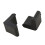 Rubber L Shaped Angle Iron Foot Pads Covers 50 Pcs Black 8