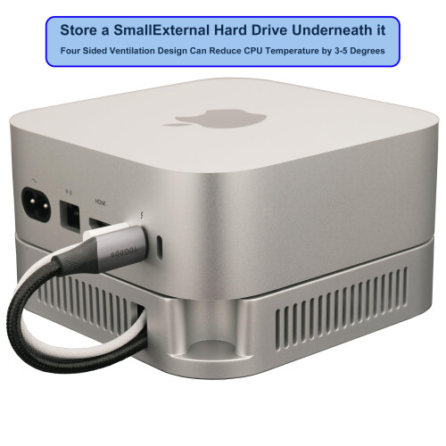 Psitek Mac Mini Stands (Silver for Mac Mini (2024-2026)) 2