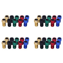 40Pcs Presta to Schrader Valve Adapter Converter Multicolor Bicycle Bike Tire Tube