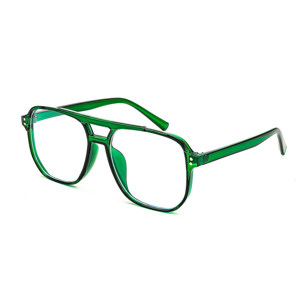 Green/Blue/Light Transparent Blocking Reading Glasses 1.5X AntiâGlare Lightweight Square Computer Readers For Women And Men