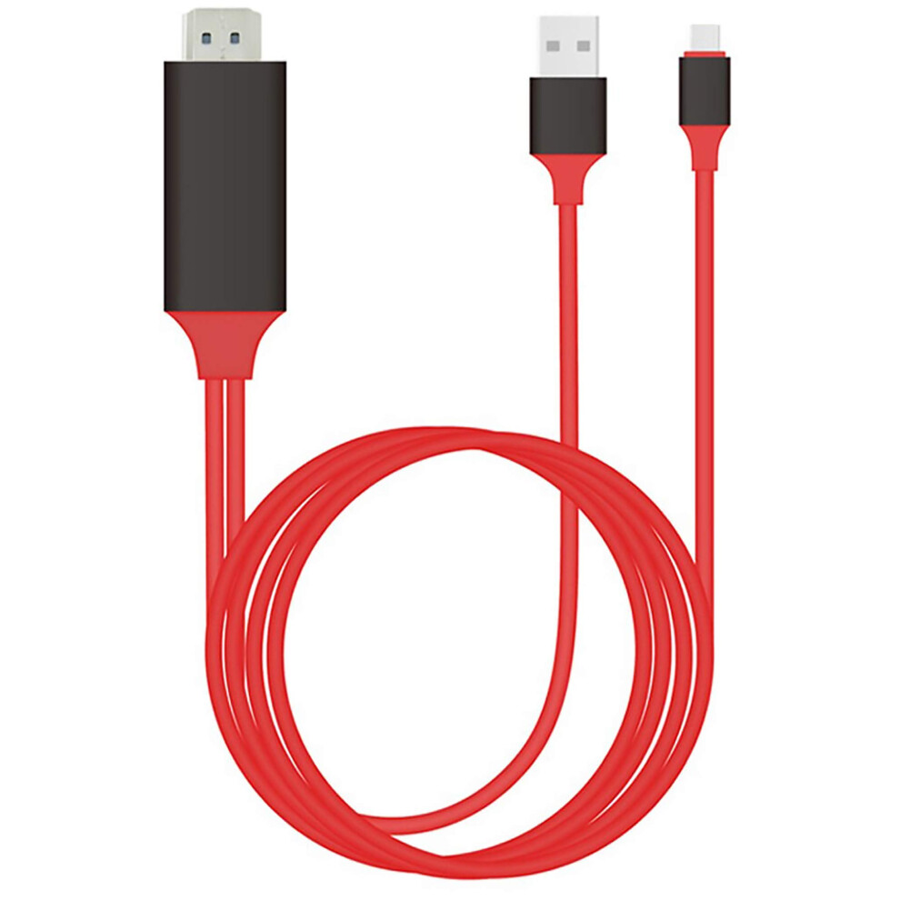 Usb C To Hdmi Cable 4K@60Hz Plugandplay, 6Ft Durable Nylon Braided Adapter For Samsung Tablet Red 9330225832065
