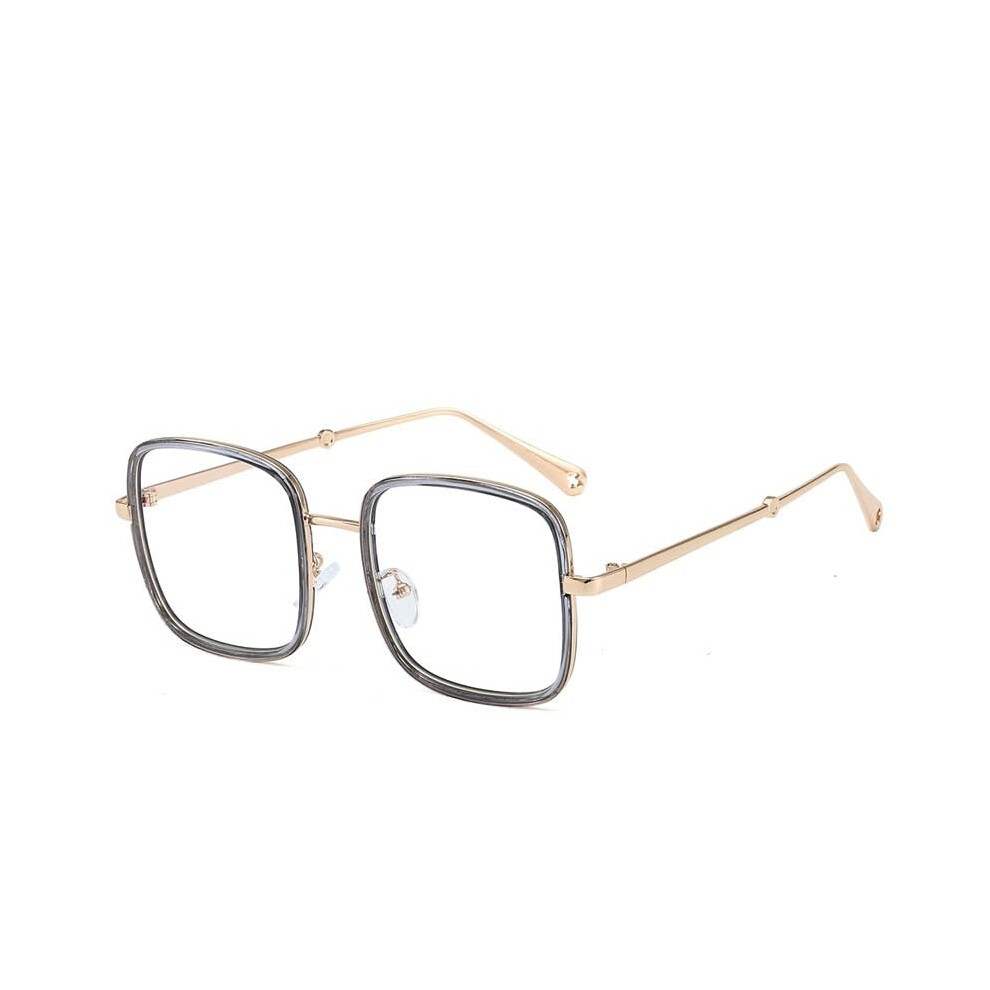 Blue/Light/Gray Oversized Square Reading Glasses For Women +1.50, Blocking Antiglare Computer Readers