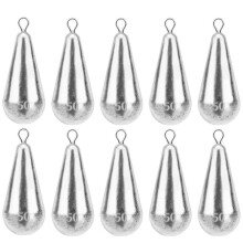 Colgante de Plomo de Gota de Agua de 50 G, Poste de Mar, Colgante de Plomo de Gancho de Hilo de Pesca de Mar, Peso de Pesca