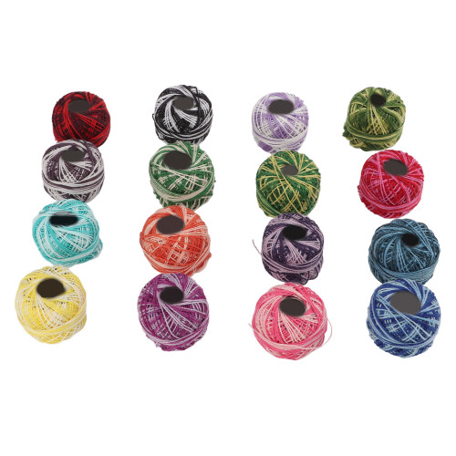Colorful Handmade Lace Thread - DIY Crochet Cross Stitch Polyester 16m 1
